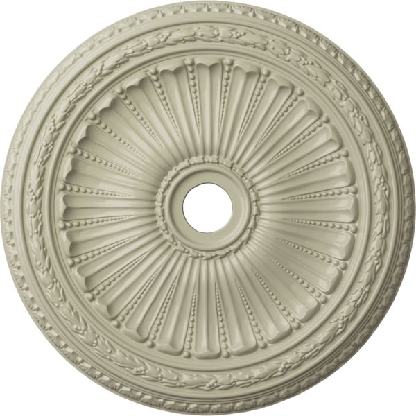 Ekena Millwork Viceroy Ceiling Medallion (Fits Canopies up to 4 7/8"), 35 1/8"OD x 4 7/8"ID x 2 1/2"P, Clear Yellow CM35VICYF - main